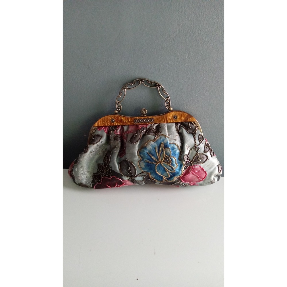 Floral Evening Bag Embroidered Clutch Purse Party‎ Handbag